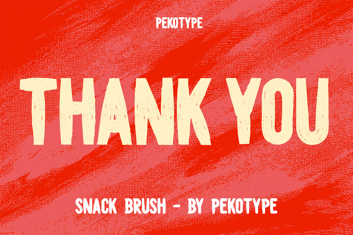 Snack Brush - Brush Display Typeface, a Sans Serif Font by Pekotype (Photo 11 of 11)