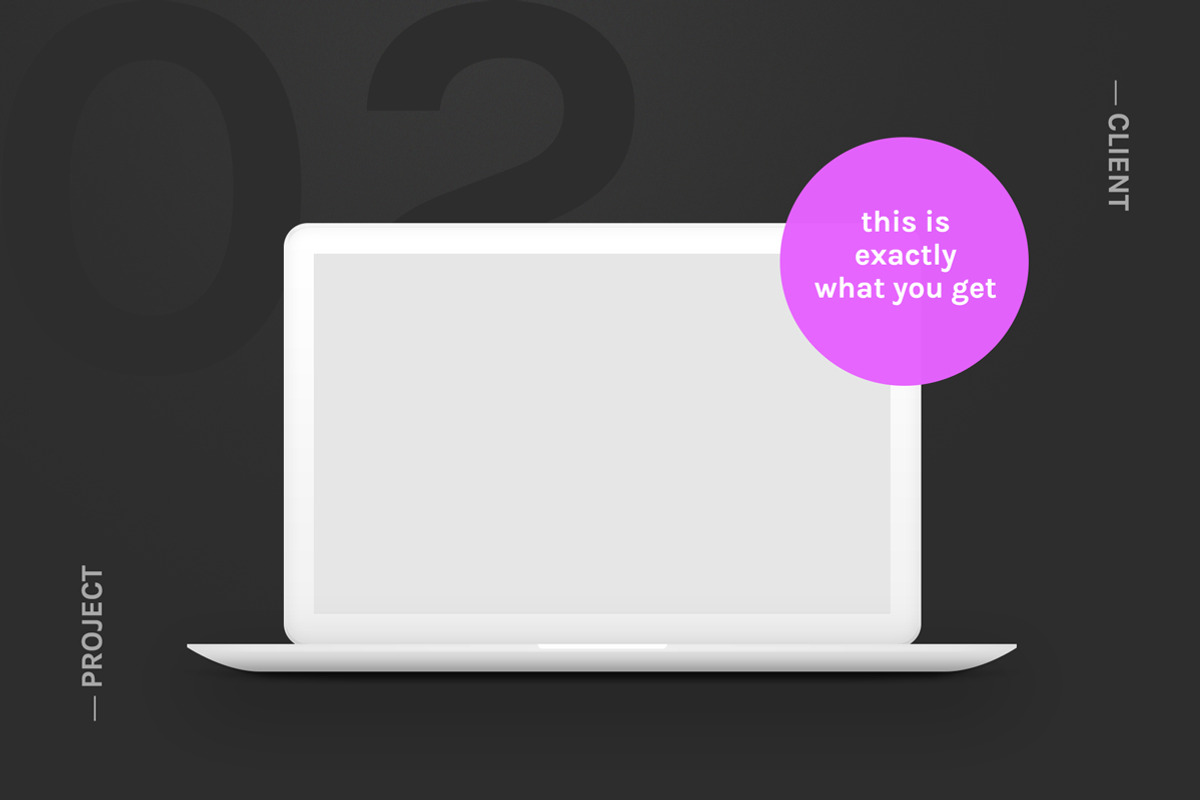 MacBook™ Mockup on Black Canvas, a Mac Mockup by eppearance (Photo 2 of 5)