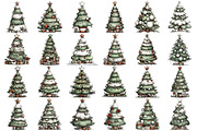 Christmas  Tree Clipart, an Illustration by Pixels.Craft (Thumbnail 5 of 6)