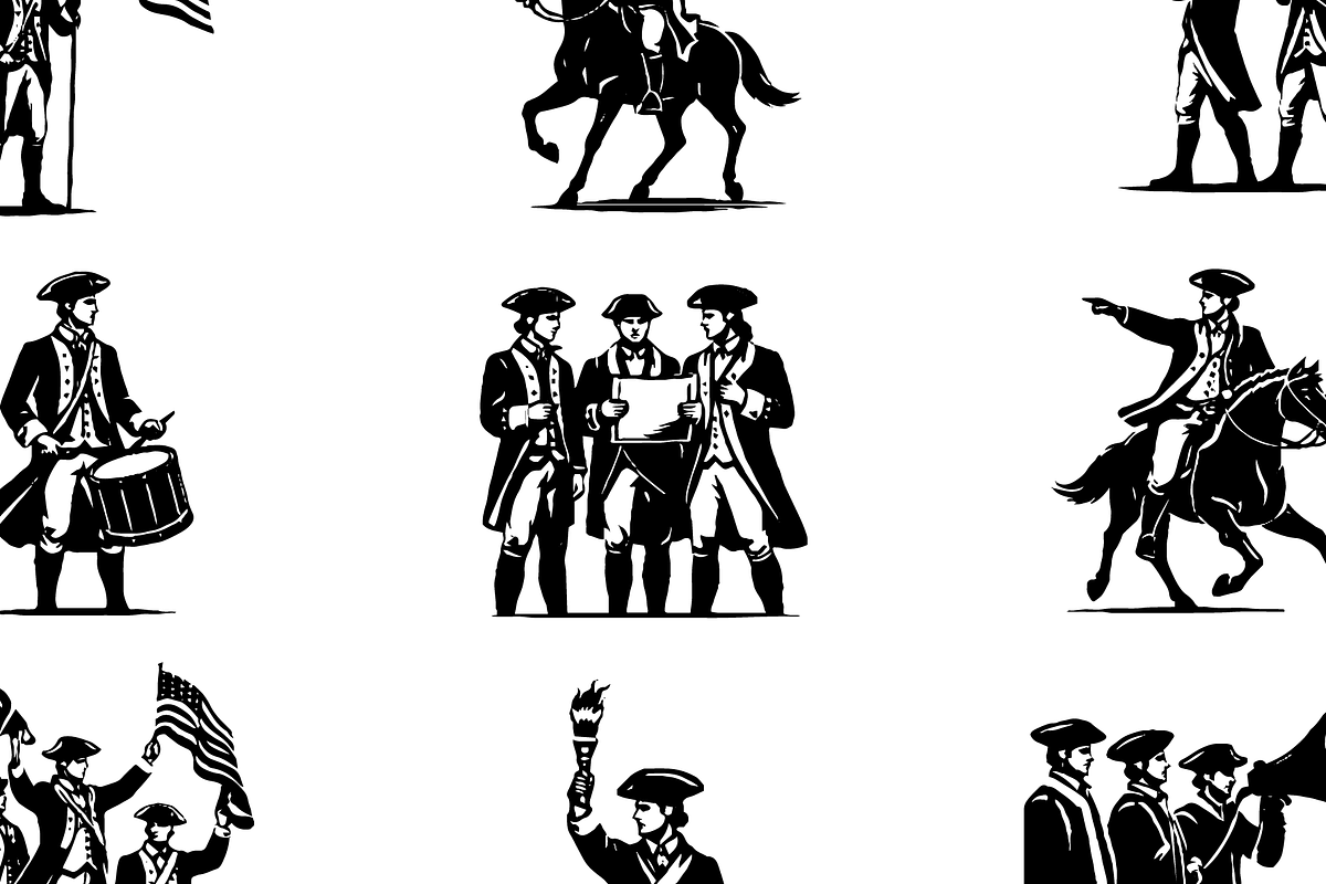 American Revolution Patriot Silhouet, an Object Graphic by RT Studio (Photo 2 of 3)