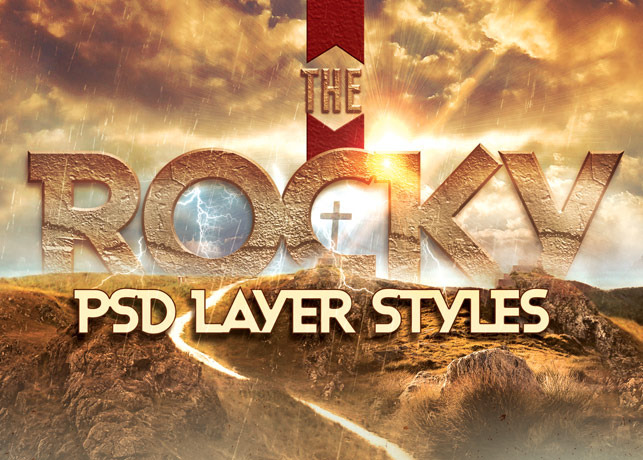 Rock Photoshop Layer Styles, a Layer Style Add-On by Godserv Designs