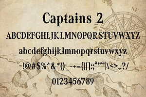 Vintage Font, Captain SVG, Maritim