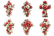 Floral Easter Cross Clipart, a Graphic by CitraGraphics (Thumbnail 3 of 5)