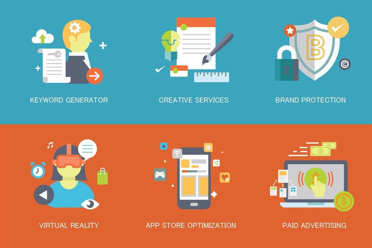Flat SEO & Online Marketing Concepts, an Outline Icon by Flat Icons (Photo 2 of 5)