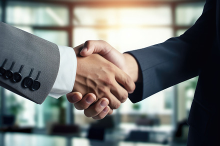 Business people shaking hands, finis, a Photo by Iftikhar Alam