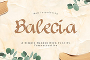 Balecia - Simple Handwritten Font, a Script Font by Dhabee (Thumbnail 1 of 4)