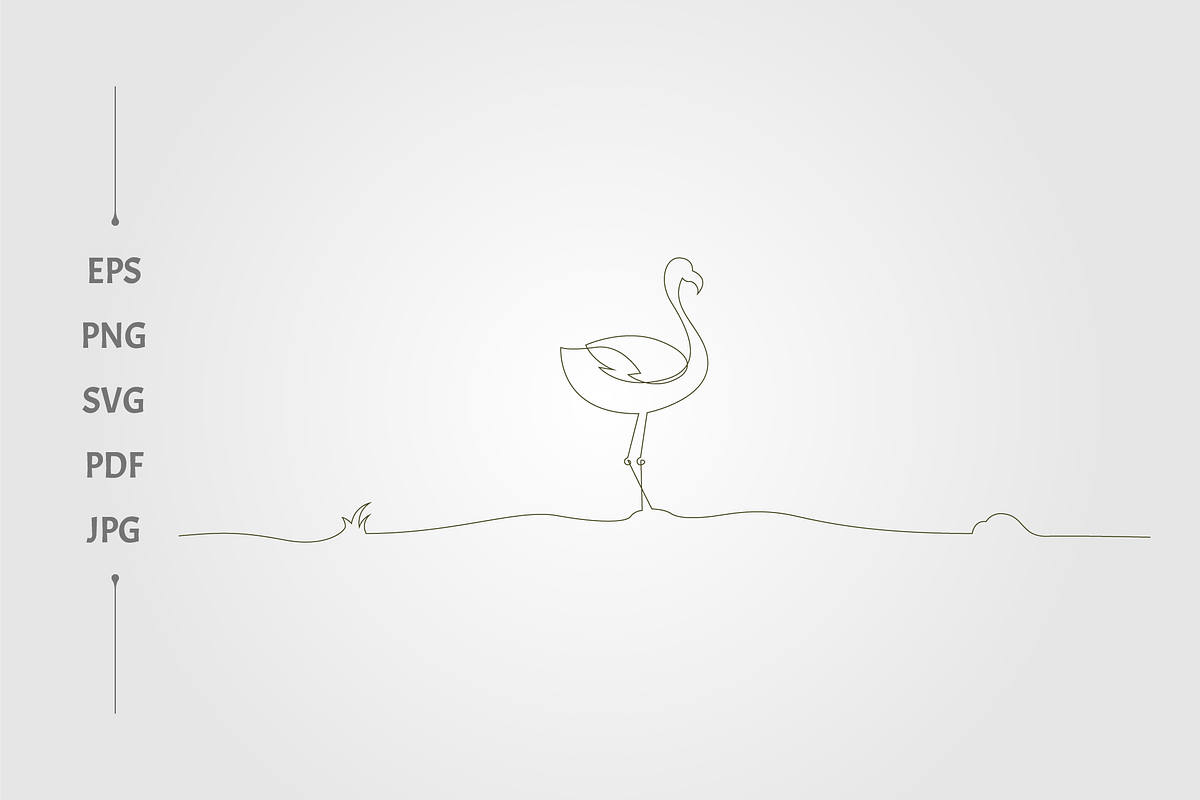 Flamingo continues line art, an Object Graphic by lawoel (Photo 1 of 3)