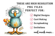 Whimsical Funny Easter Bird Clipart, an Illustration by OK Design (Thumbnail 4 of 6)