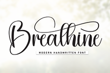 Breathine | Script Font