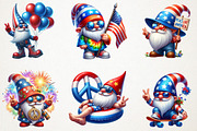 Groovy Patriotic Gnome Clipart, an Illustration by RobertsArt (Thumbnail 4 of 7)