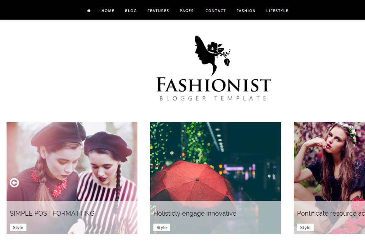 Fashionist Blogger Template, a Websites & App Template by Yo..! Templates (Photo 1 of 2)