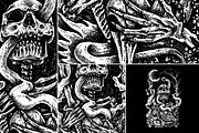 Nightmare skull | T-shirt design, an Object Illustration by Design by sebrodbrick (Thumbnail 1 of 3)