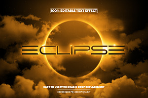 Eclipse Text & Logo Effect