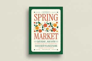 Spring Market Event Flyer, a Flyer Template by Guuver