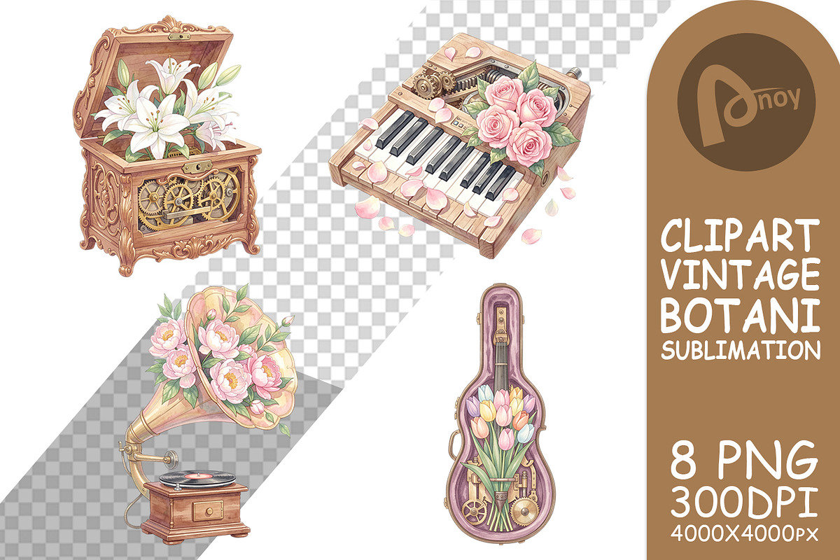 Vintage Mechanical Floral, a Decorative Illustration by Artnoy (Photo 14 of 18)