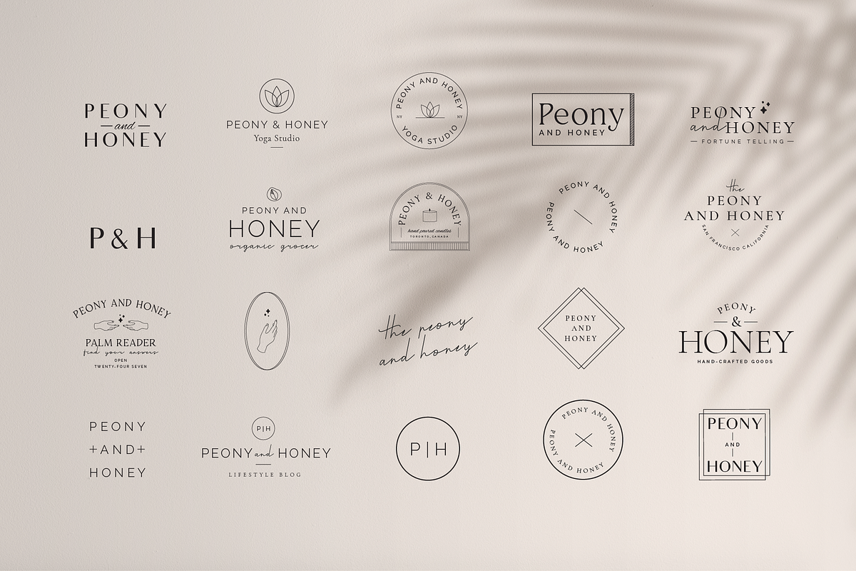 Peony and Honey Modern Logo Kit, a Branding & Logo Template by Forth and Wild (Photo 3 of 10)