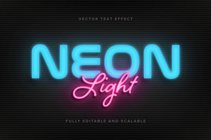 Neon Text Effect For Illustrator