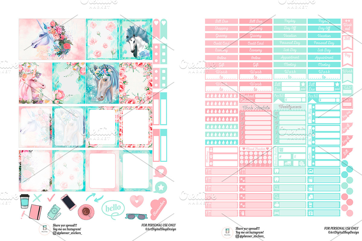 EC Planner Stickers - Weekly Set, a Design Template by DigitalDesignAI (Photo 2 of 4)