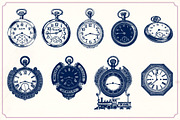 Vintage clocks and watches, a Technology Illustration by Mr Vintage (Thumbnail 2 of 5)