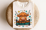 Funny Crazy Highland Cow Sarcastic, a Seasonal Illustration by CraftArtStudio (Thumbnail 4 of 4)