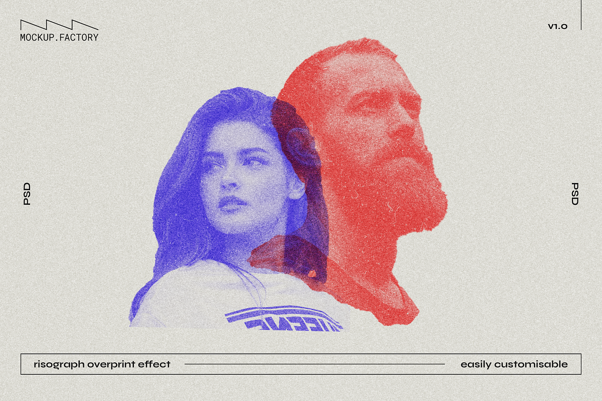 Risograph | Overprint Effect, an Object Graphic by Mockup.Factory (Photo 3 of 6)