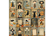 Halloween Ephemera Vintage Autumn, a Seasonal Illustration by Nicole Branger Art (Thumbnail 7 of 12)