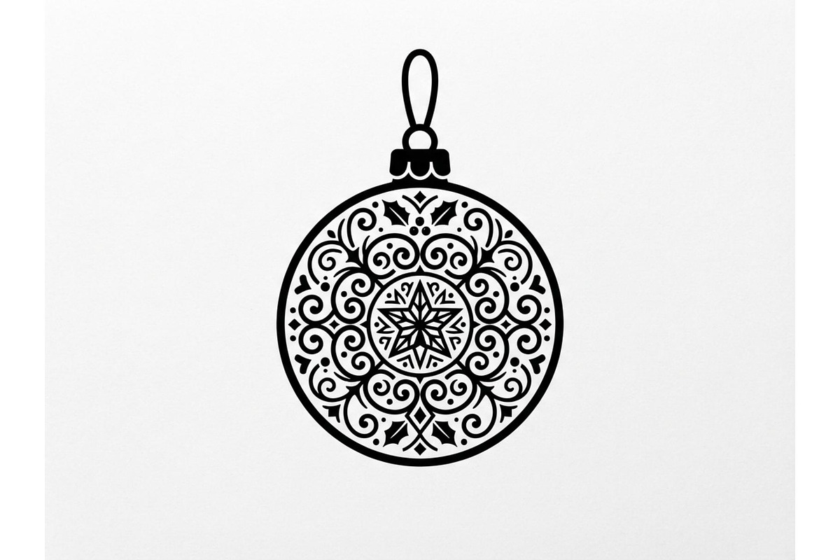 Festive Filigree Bauble Silhouette, an Object Graphic by Creativeshirt (Photo 3 of 5)