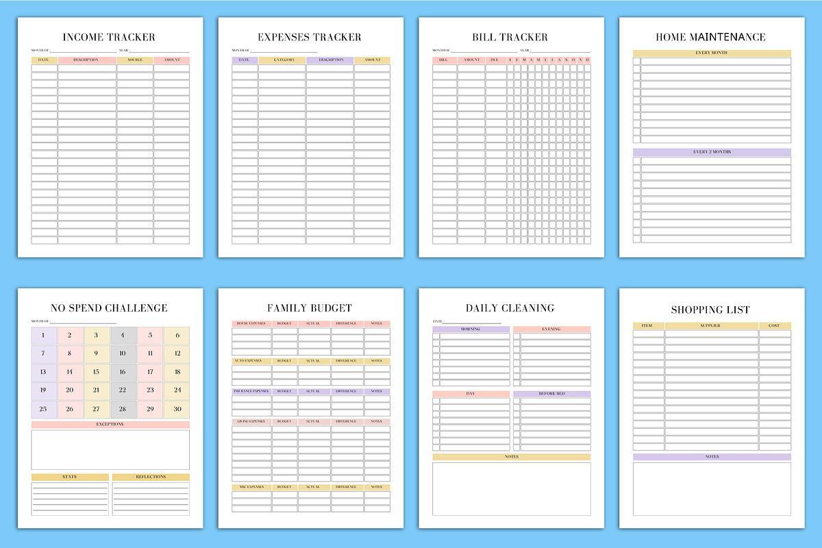 House Management Planner Canva, a Print Template by Designmela01 (Photo 5 of 7)
