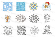 Cartoon Christmas and Winter Bundle, an Illustration by Bubert Art (Thumbnail 3 of 4)