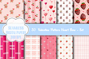 Valentine Pattern Heart Bow - Set, a Pattern Graphic by Wow Magic (Thumbnail 1 of 3)