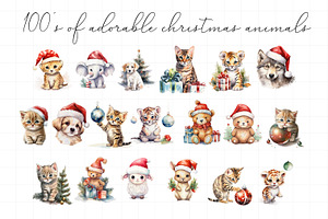 Huge Christmas Clipart Bundle