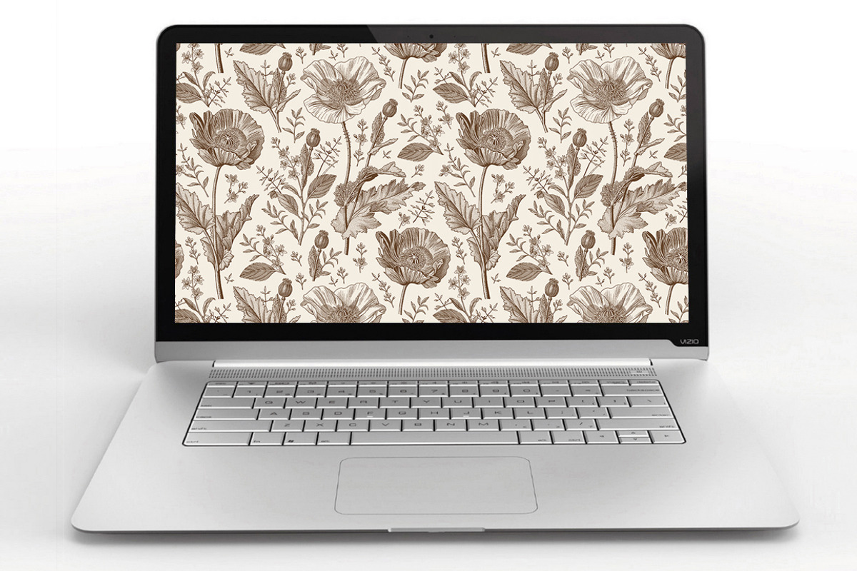 Seamless Set Flowers Poppy Poppies, a Pattern Graphic by Vintage (Photo 14 of 14)