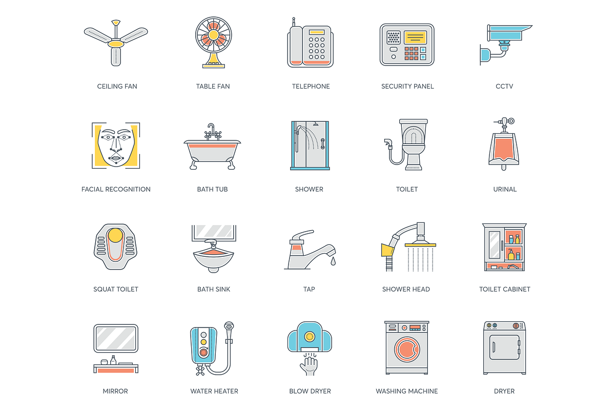Interior Design & Furniture Icons, an Icon by Flat Icons (Photo 5 of 10)
