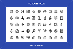 Offer and discount labels icons, an Icon by Wencory