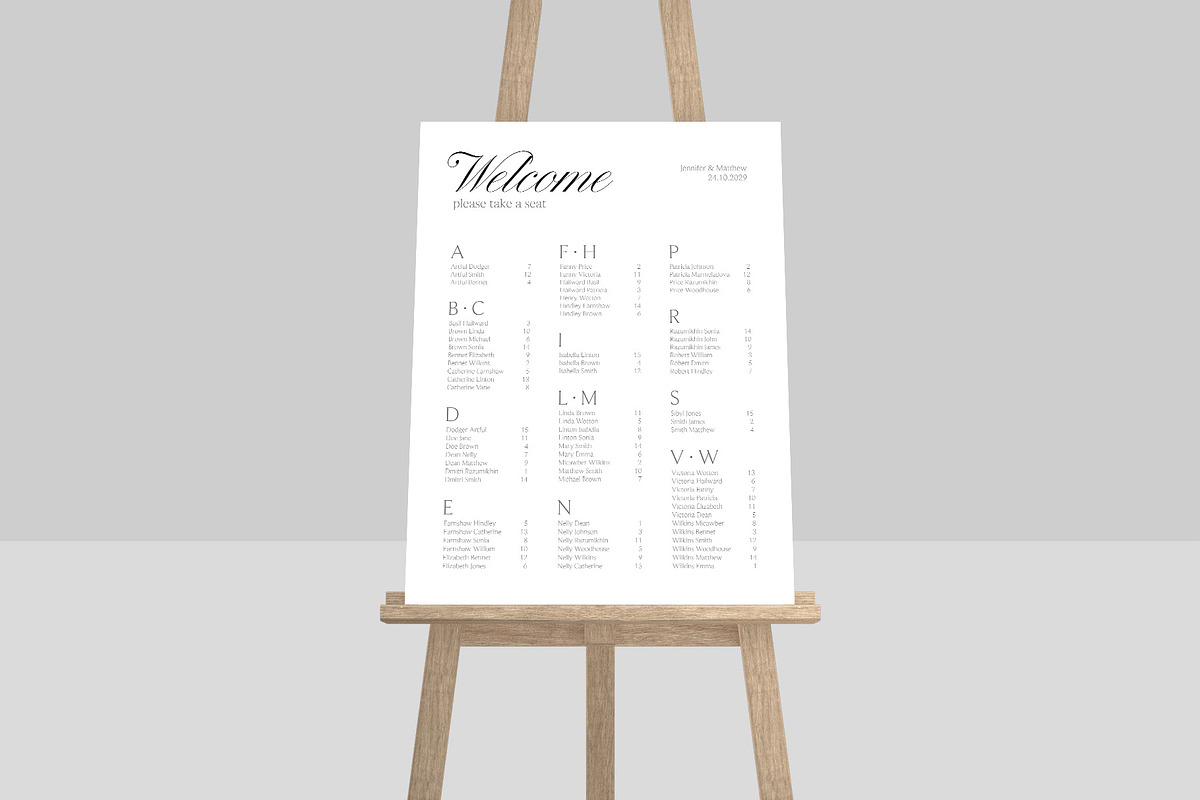 Wedding Seating Chart Sign Template, a Flyer Template by BrandPacks (Photo 4 of 5)