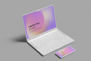 Laptop & Phone Clay Mockup, a Device Mockup by graphictime (Thumbnail 5 of 10)