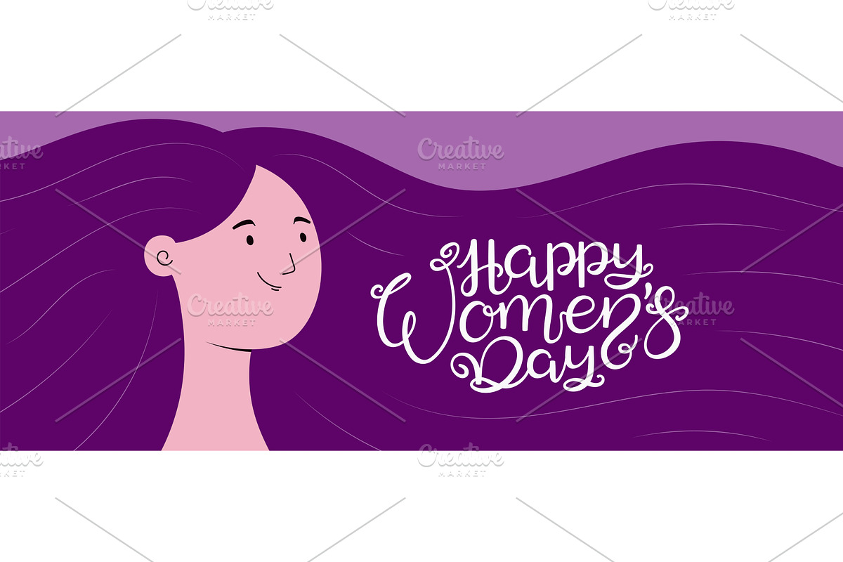 Happy Womens Day lettering, woman, a Seasonal Illustration by sceptical cactus