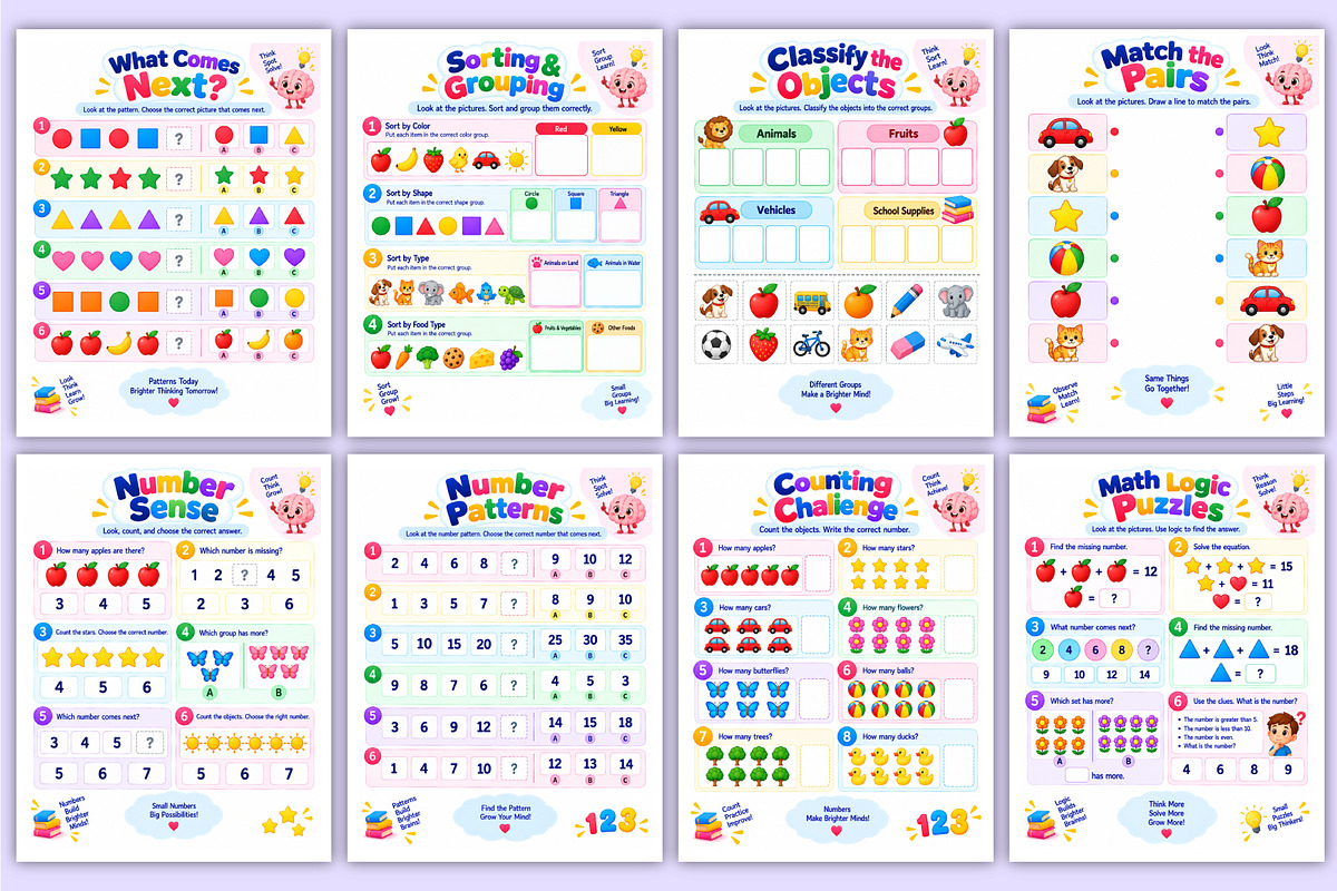 Children’s Brain Training Book | Kdp, a Stationery Template by Mustafiz (Photo 4 of 4)