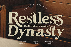 Restless Dynasty, a Serif Font by Youngtype.Std