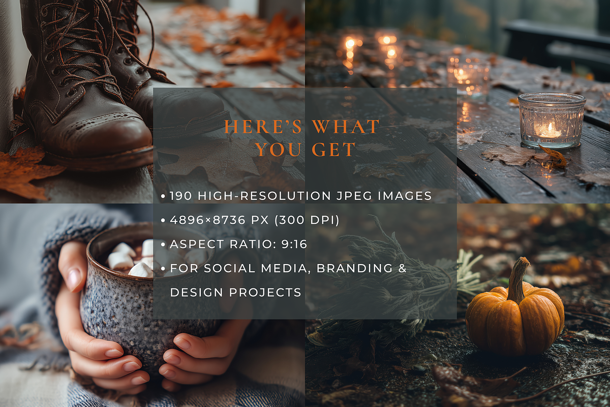 Cozy Autumn Stock Photo Bundle, a Person Photo by Serenefeeling (Photo 3 of 26)