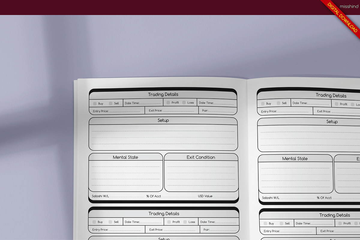 Cryptocurrency Trading Logbook • KDP, a Templates & Theme by HyeRi (Photo 4 of 5)
