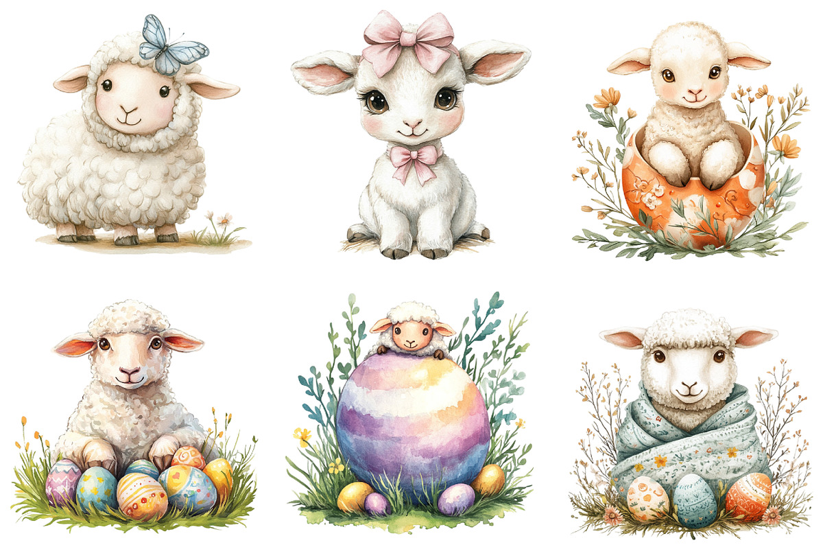 Sheep Easter Sublimation, an Illustration by DreamArtGraphic (Photo 3 of 4)