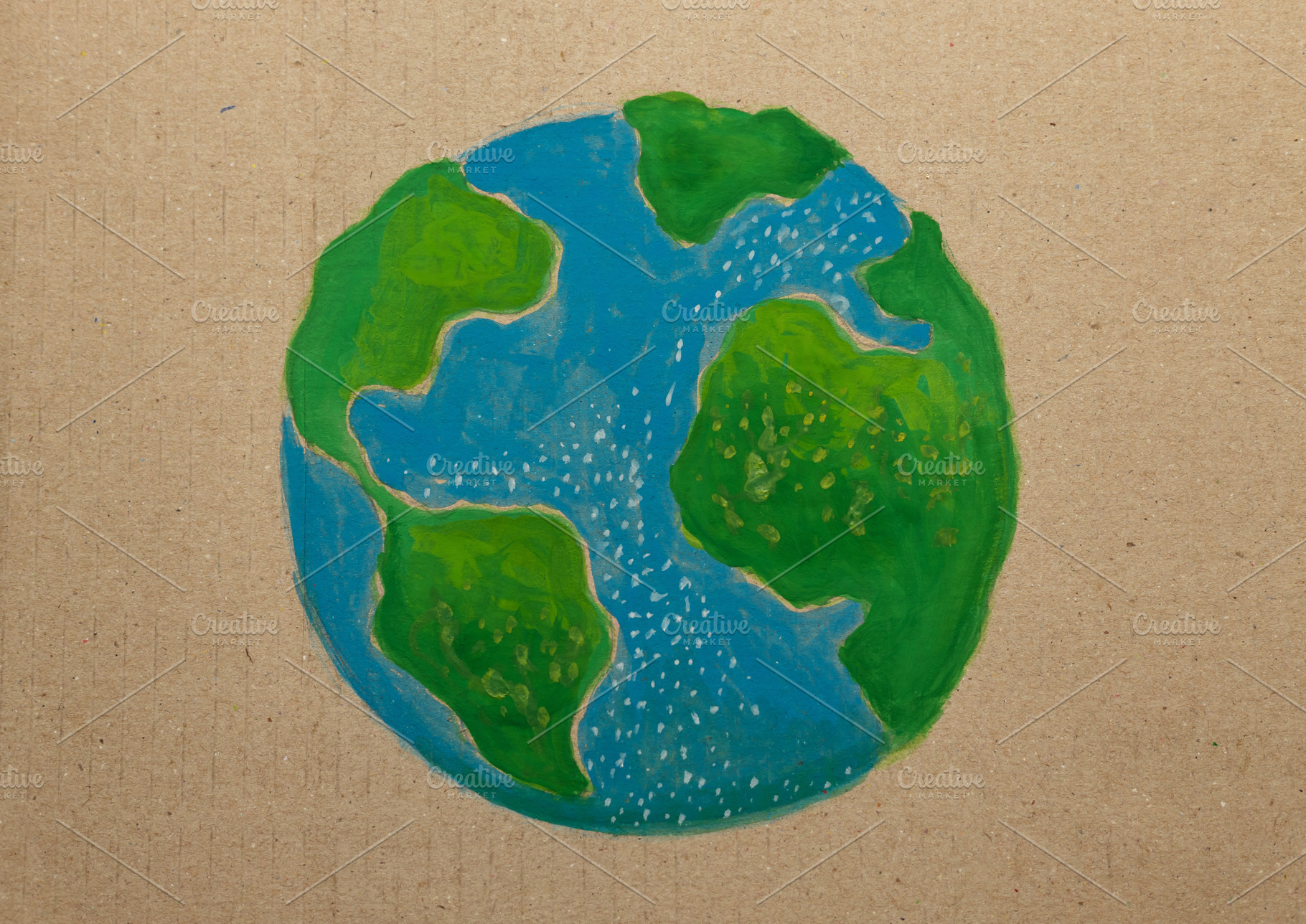 Earth Day painting activist artwork showing finished hand painte, a Photo by salmon.black