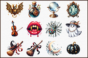 Elegant Halloween Clipart, an Illustration by Sublimation Artist (Thumbnail 3 of 6)