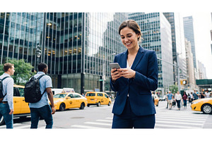 Lady on Phone Outdoors, a Person Photo by CREATIVEDEF