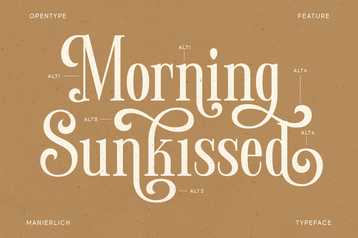 Manierlich – Elegant Serif Display, a Serif Font by Letterhend Studio (Photo 2 of 10)