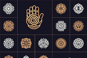 Yoga Symbols Vector Art Set, a Healthcare Illustration by Creative Stall (Thumbnail 9 of 10)