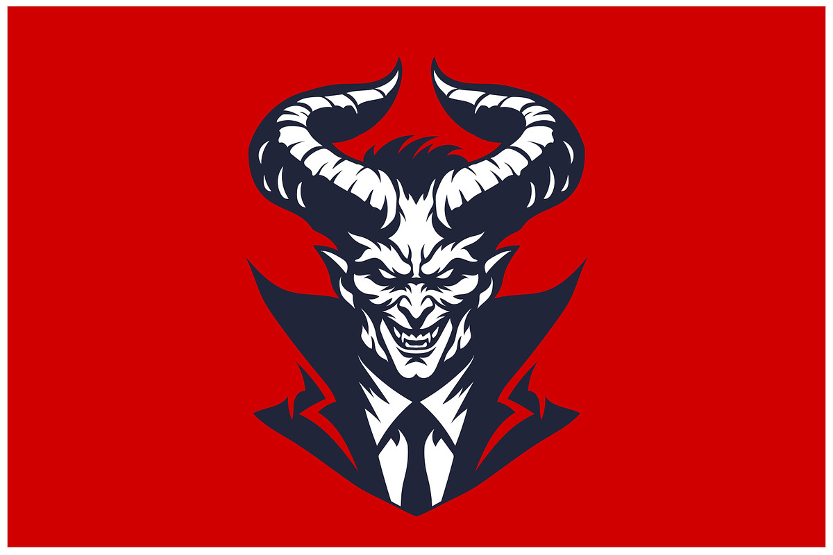 Devil Satan El Diablo Head Logo, a Branding & Logo Template by Silpin