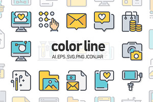 260 Color Line Icon x2