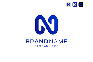 Letter N Modern Blue Logo, a Branding & Logo Template by ika trisiana